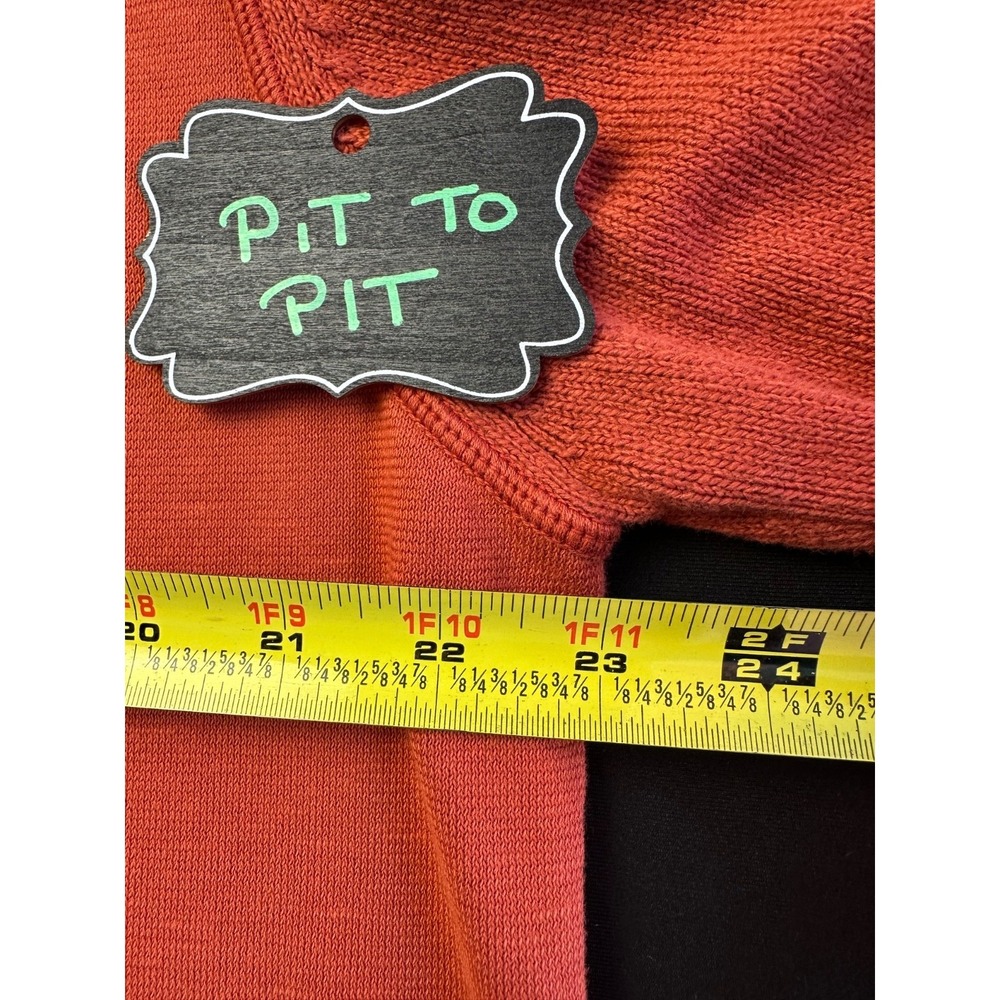 Tommy Bahama Men's L Burnt Orange Crewneck Sweater‎ 100% Cotton Knit Pullover - Picture 7 of 8